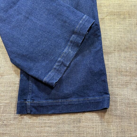 SPANX SPANXshape Original EveryWear Flare Raw Indigo Jeans Size Small Petite - Picture 5 of 7